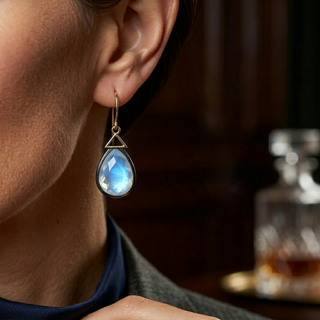 Labradorite Veil Earrings – Luminous Intuition & Serene Protection - Image 3