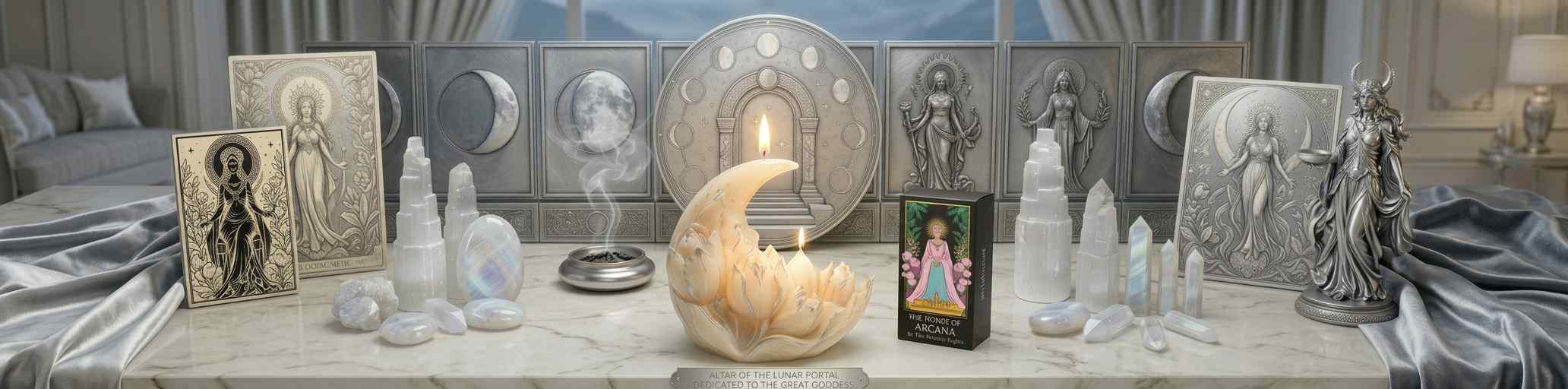 The Gilded Crescent – Moonlit Indulgence Sculpture Candle - Image 2