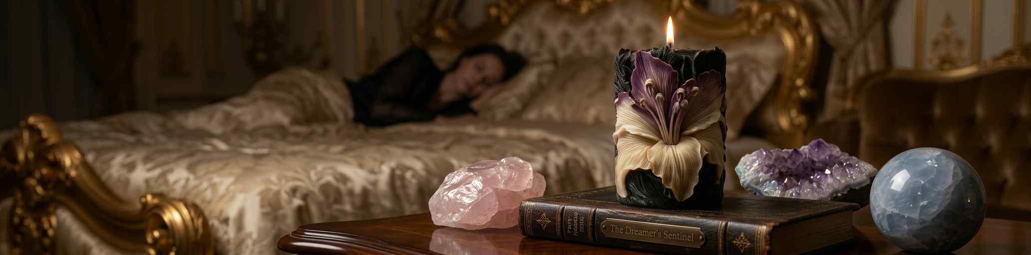 The Lily Ascendant – Nocturnal Bloom Sculpture Candle - Image 2