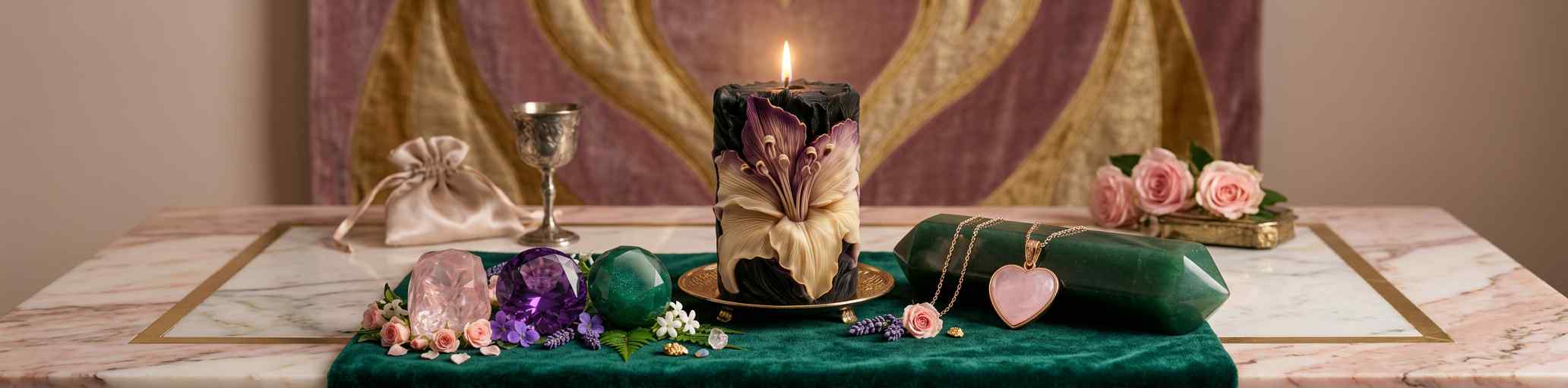 The Lily Ascendant – Nocturnal Bloom Sculpture Candle - Image 4