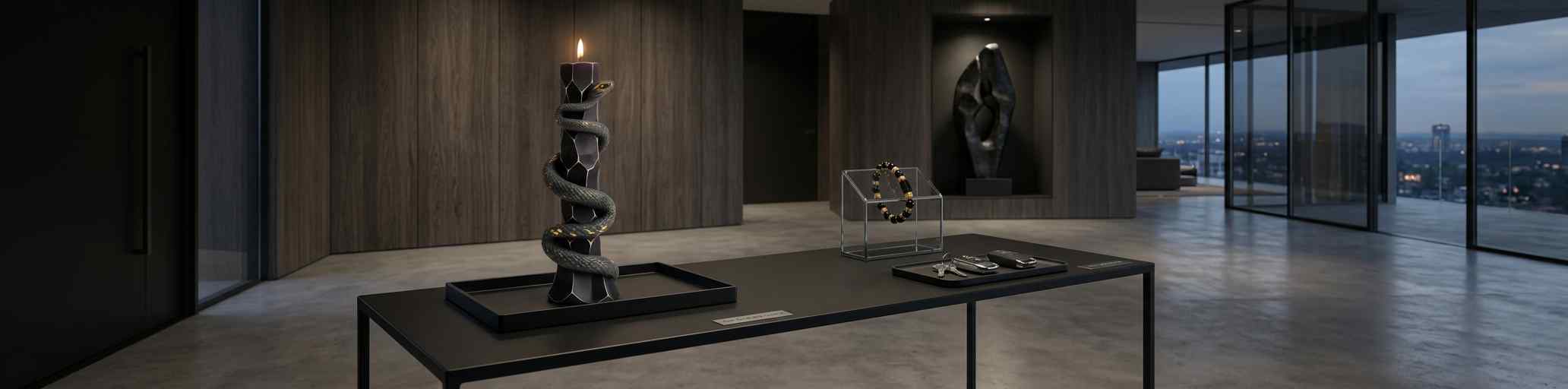 The Serpent of the Column – Enlivened Power Sculpture Candle - Image 2
