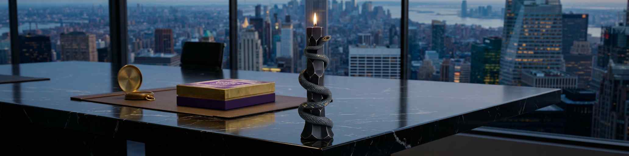 The Serpent of the Column – Enlivened Power Sculpture Candle - Image 5