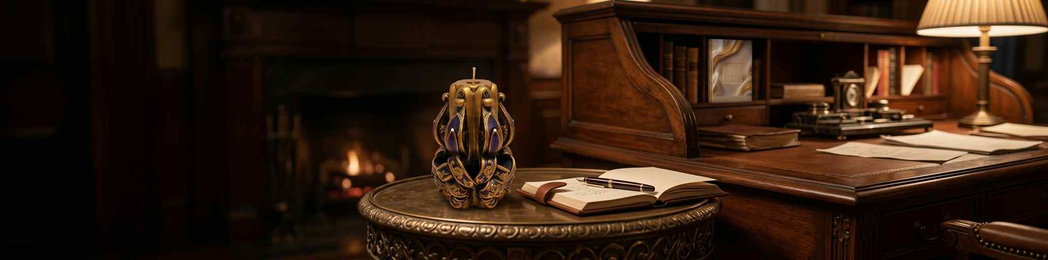 The Verdant Frieze – Ornamental Authority Sculpture Candle - Image 3