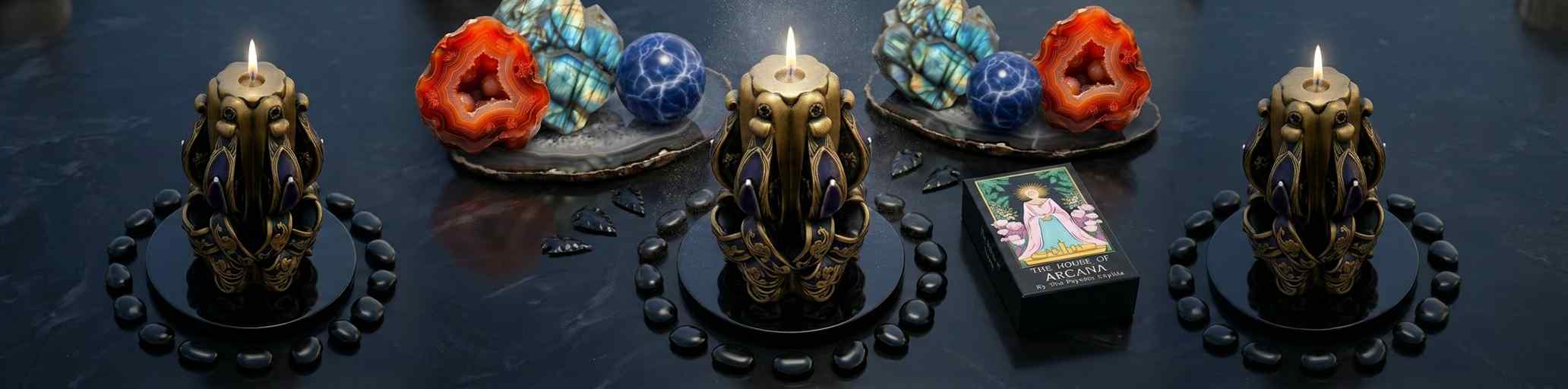The Verdant Frieze – Ornamental Authority Sculpture Candle - Image 4